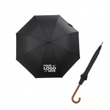 Auto Open Wooden Handle J Stick Umbrella
